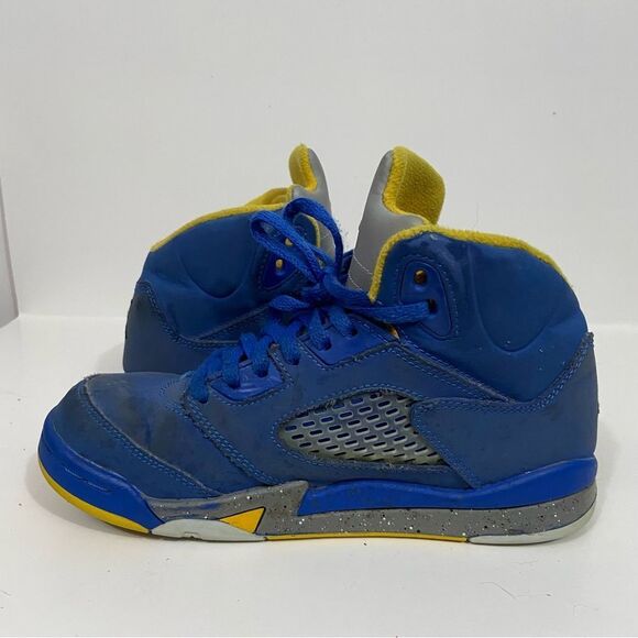 Air Jordan 5 Retro Laney Varsity Royal Blue Sneakers - Picture 4 of 8